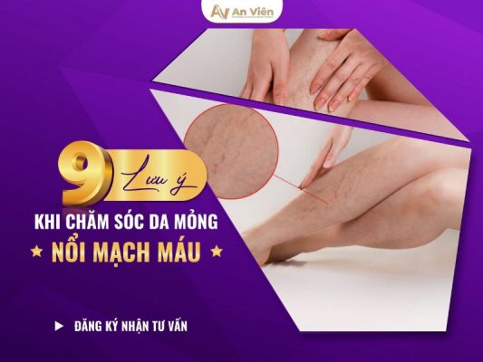 mạch máu nổi rõ trên da